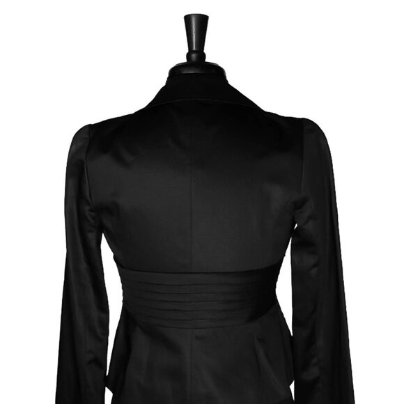 Ann Taylor Women's Blazer Black Linen Blend Snap Button Lined Suit Jacket 2P NWT - Picture 7 of 8